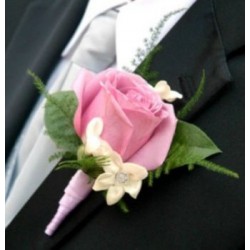 Pink Rose Buttonhole